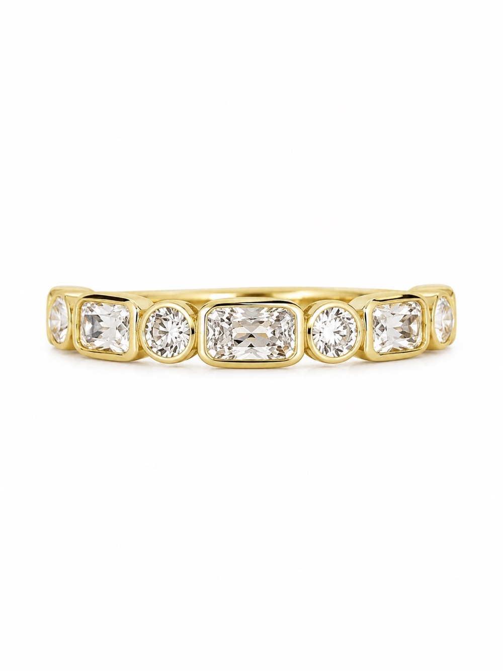 Moissanite Eternity Band Ring 2.90ctw Gold Over Sterling Stackable NWT Size 7